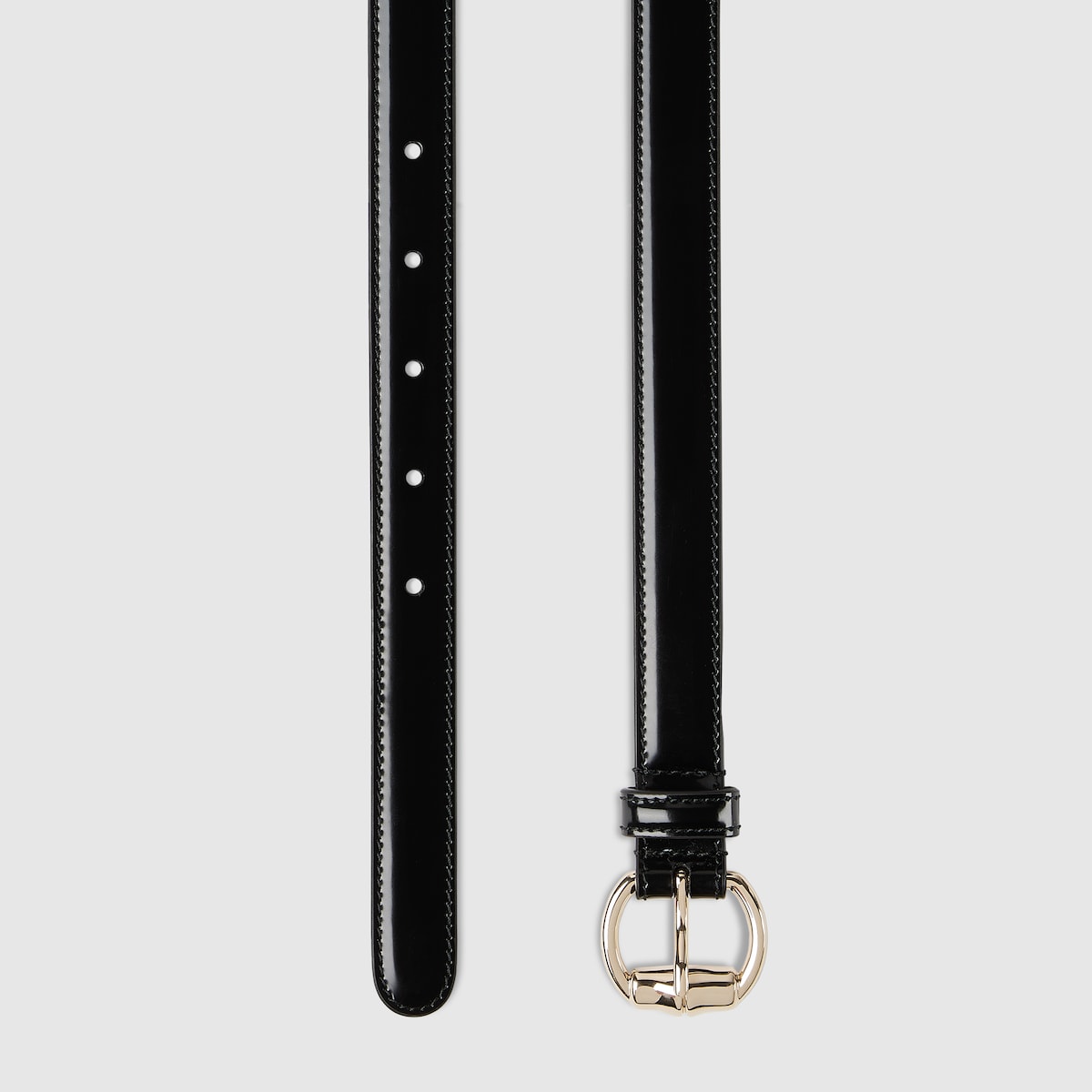 Thin belt with metal bamboo buckle - Image 2